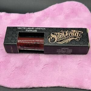 NEW IN BOX Suavecita ‘Fortitude’ Deep Red Vegan Matte Liquid Lipstick